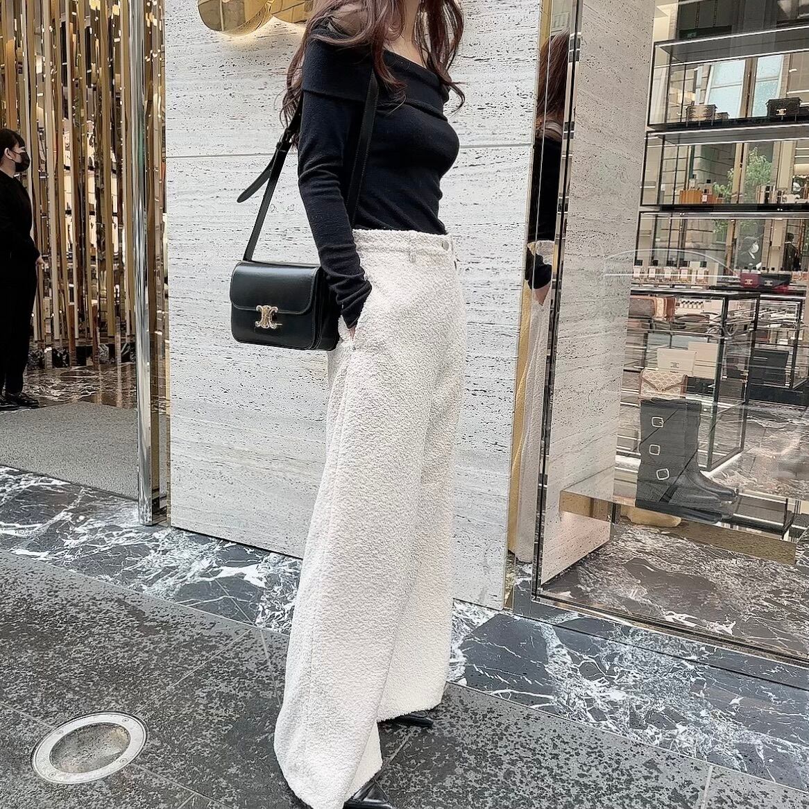 Terry wool pants / ivory (12月中旬頃発送予定)