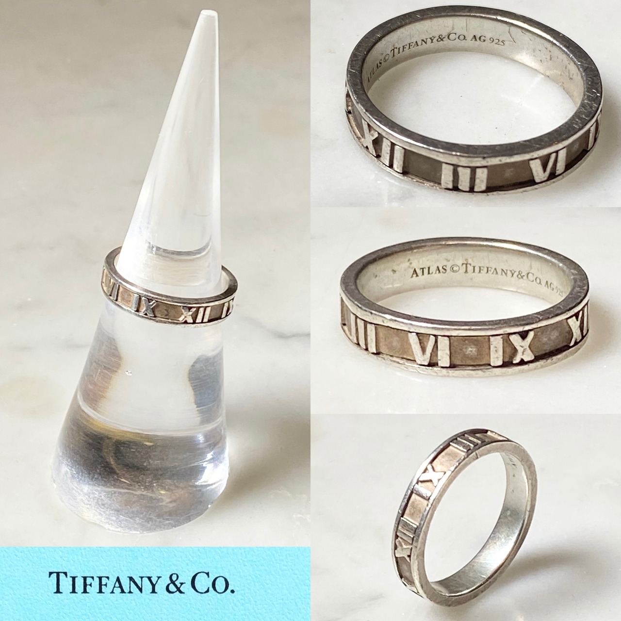 TIFFANY silver “Atlas” ring (size 9)