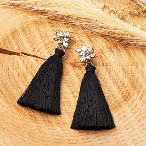 TA-tassel earring _ black / イヤリング