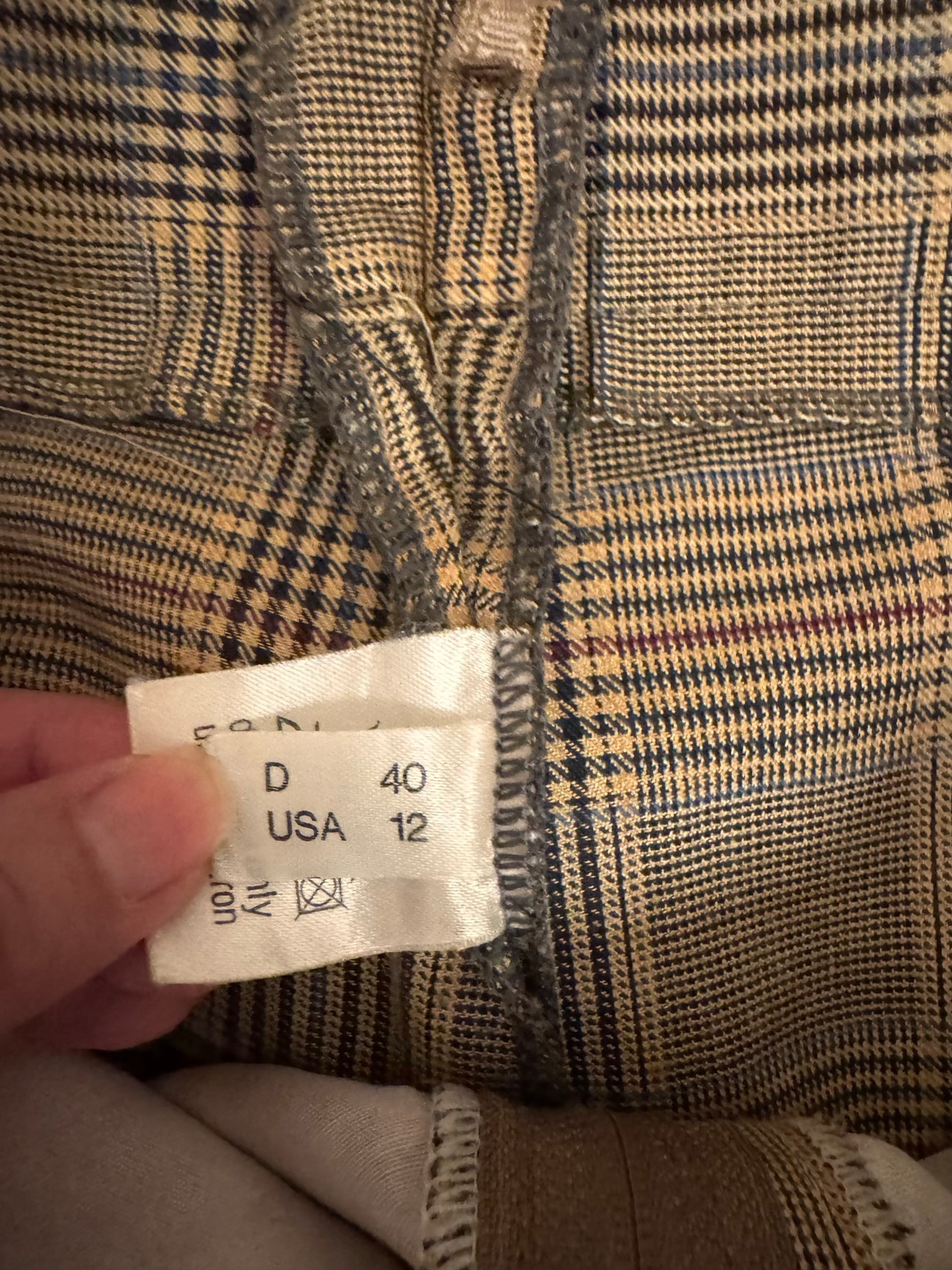 1980's MADELEINE Vintage West Germany チェックスラックスパンツ