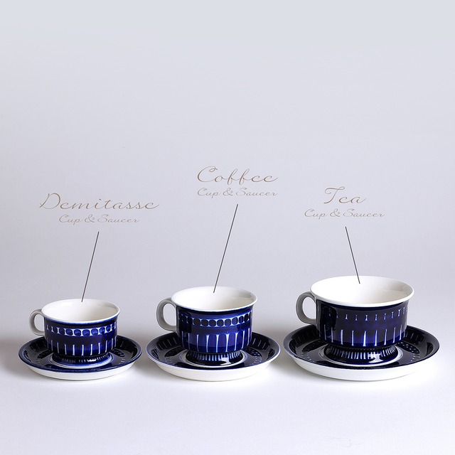 ARABIA アラビア Valencia バレンシア 100mmティーカップ＆ソーサー - 61 北欧ヴィンテージ　☆わけあり☆