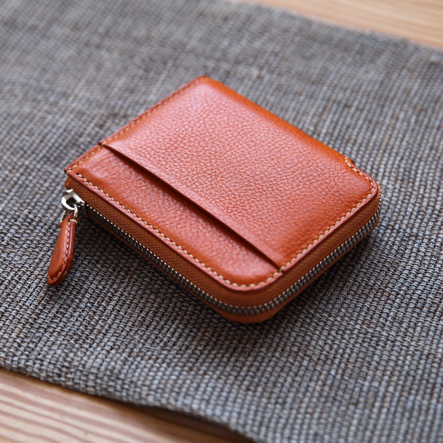 【オプション商品】L字ファスナー ショートウォレット TYPE-3用 〈アウターカードポケット追加〉