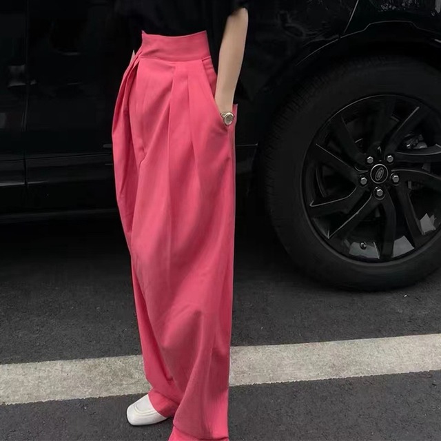 high waist tuck pants　10562