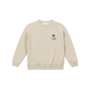 drowsy.. FRONT SMALL DOG LOGO CREW SWEAT / 22AW / SB