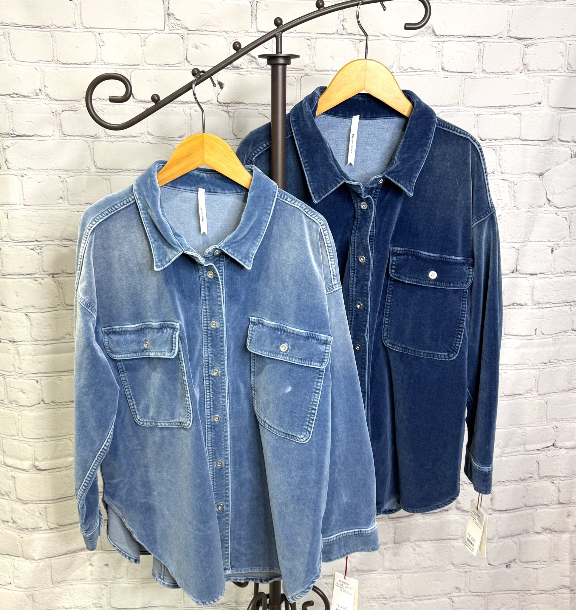 SALE！ Dignite collier ディニテコリエ 別珍デニムシャツ 80256360