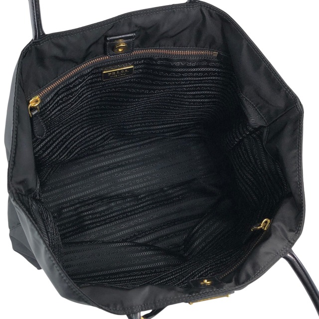 PRADA プラダ ハンドバッグ ブラック トライアングルロゴ ナイロン トートバッグ vintage ヴィンテージ オールド zahf6a