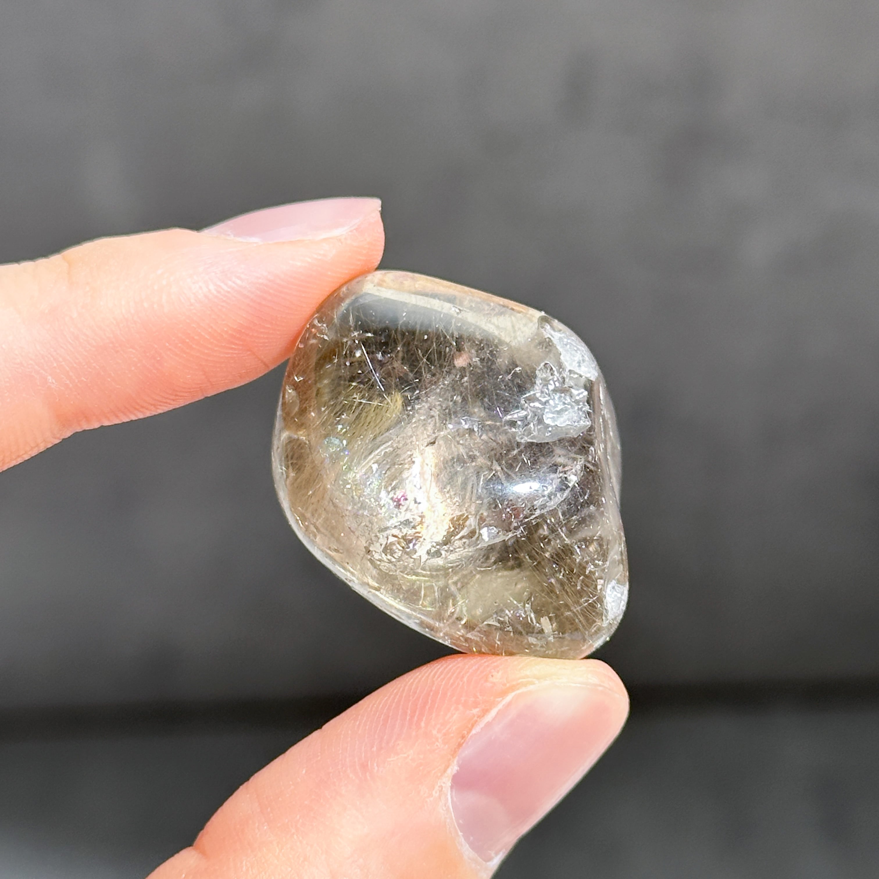 ルチルインクォーツ タンブル 78◇ Rutile in Quartz◇天然石・鉱物