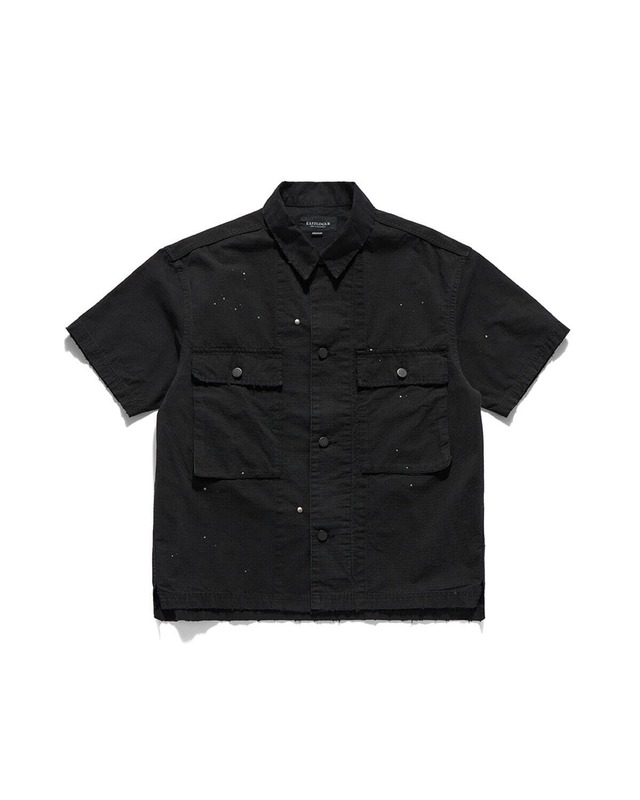 [EASTLOGUE] M43 MIL HALF SHIRTS / BLACK RIPSTOP 正規品 韓国ブランド 韓国ファッション 韓国代行 イーストローグ 日本 店舗