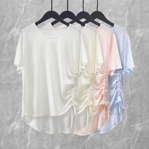 Airy Side-Ruche Tee【4colors】2734