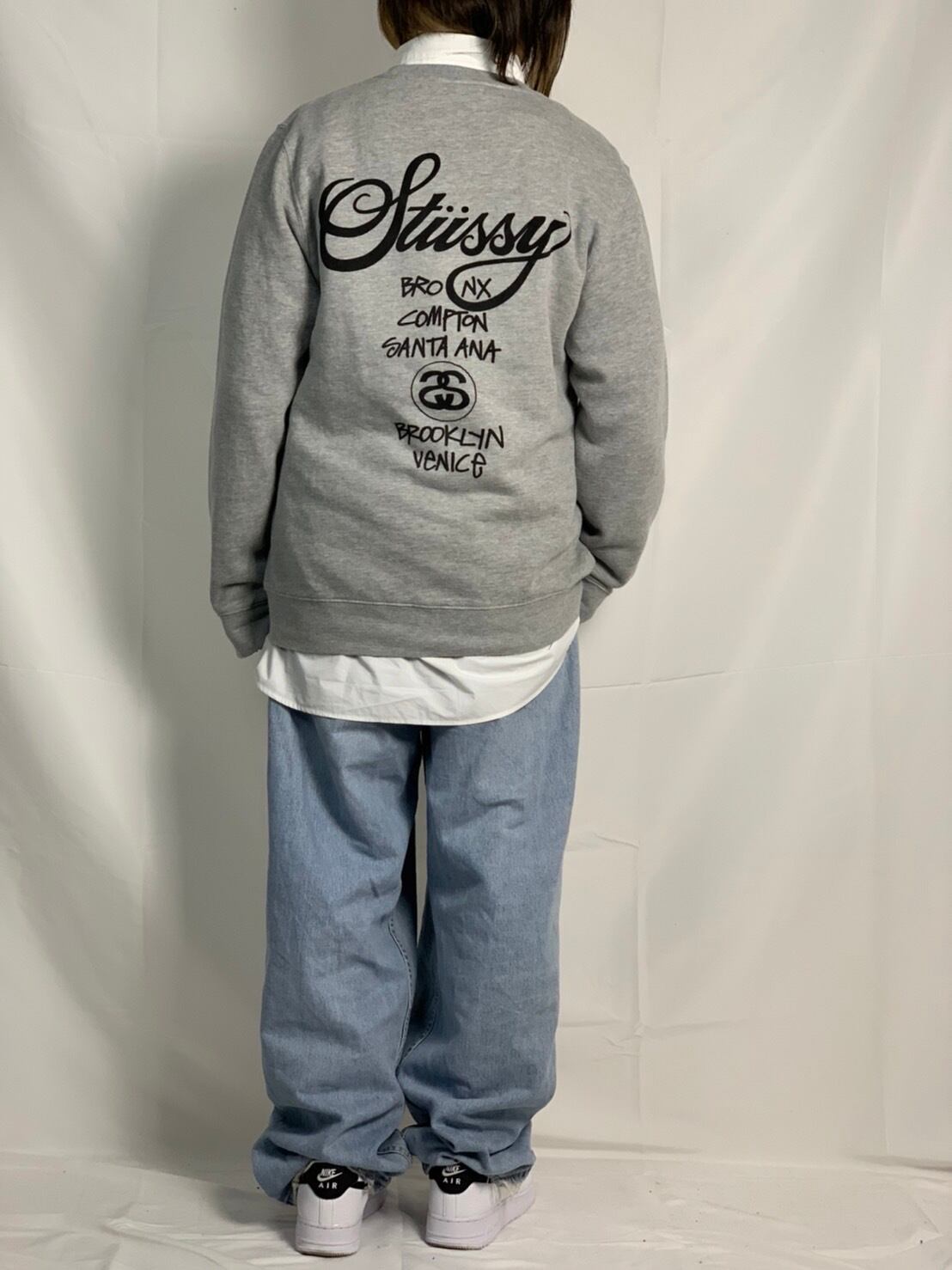 スウェット XL ワールドツアー STUSSY グレー