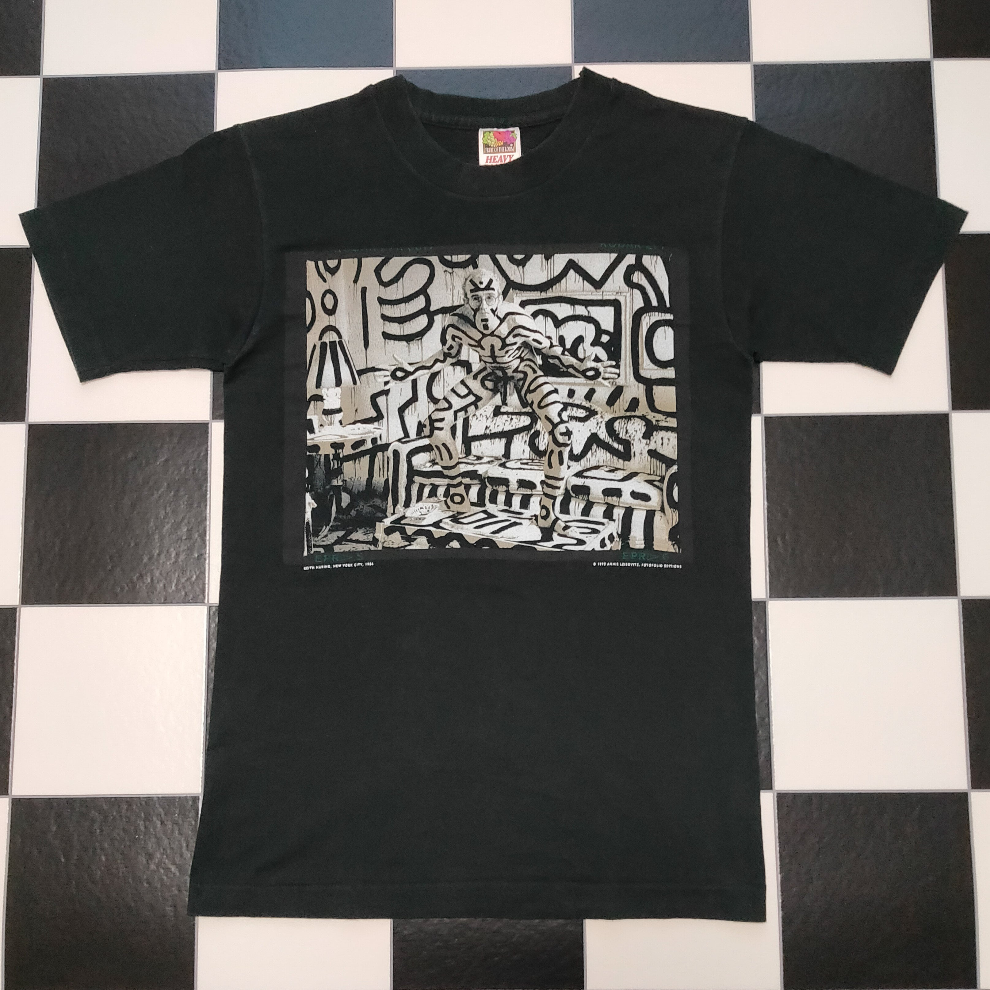 90s USA製　Keith Haring キースヘリング　企業ロゴ　Tシャツ