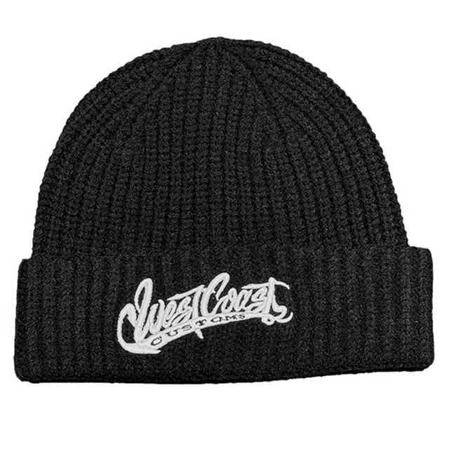 Embroidered knit cap 21268