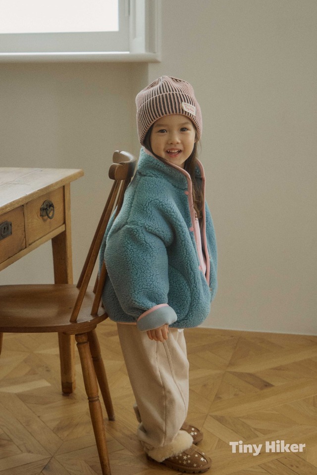 もこもこ配色ジャケット 【TinyHiker】