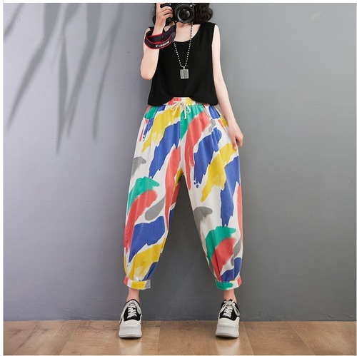 【春夏新作】ファッションパンツ♪ホワイト/ブラック2色展開◆#sebmmn-255218a7