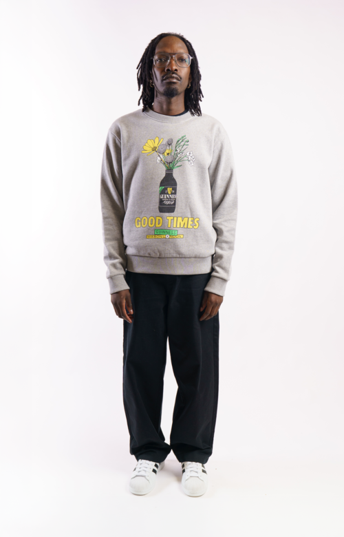 GUINNESS x MASON LONDON／CREWNECK: FLOWER BOTTLE