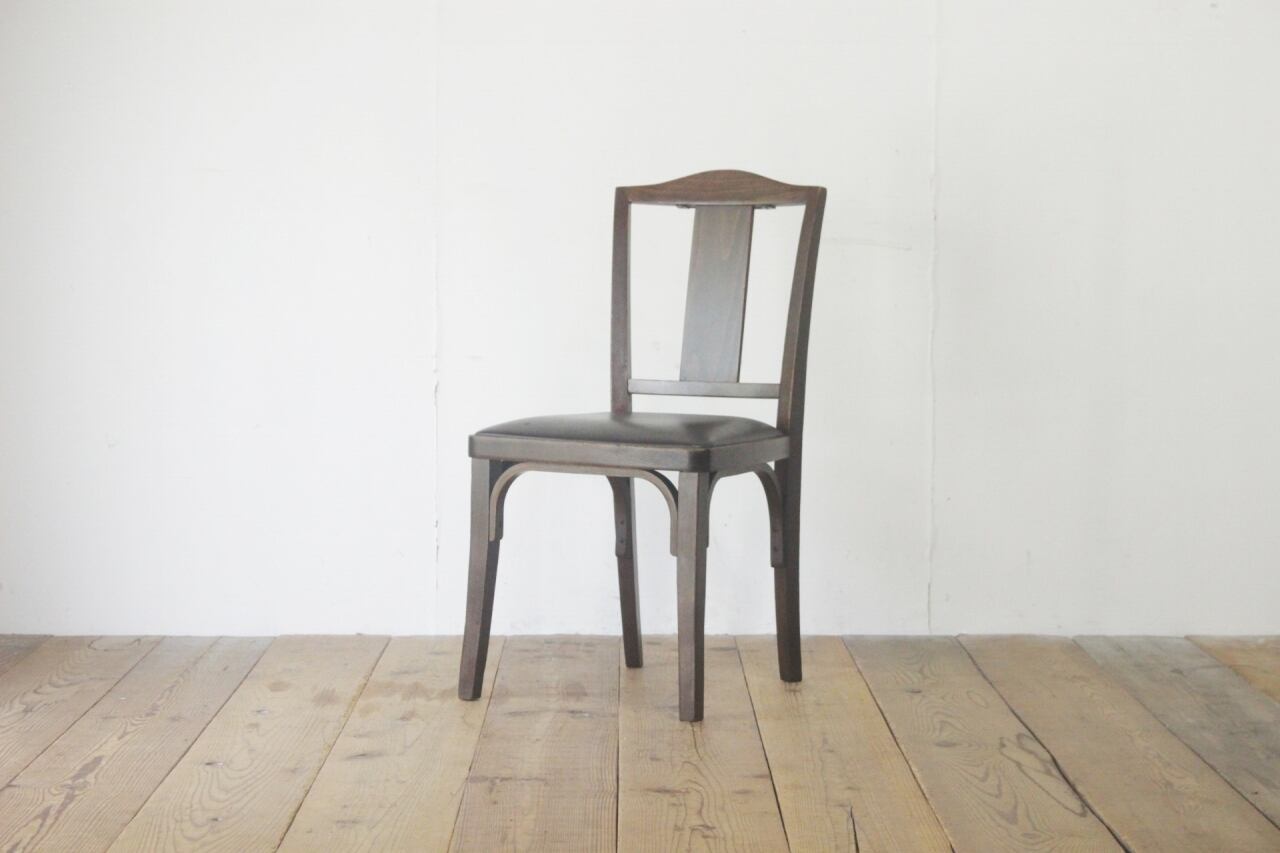 レトロ ダイニングチェア 椅子 木製 合皮 レザー こげ茶 ヴィンテージ レトロ ダイニングチェア 椅子 木製 合皮 レザー こげ茶 ヴィンテージ