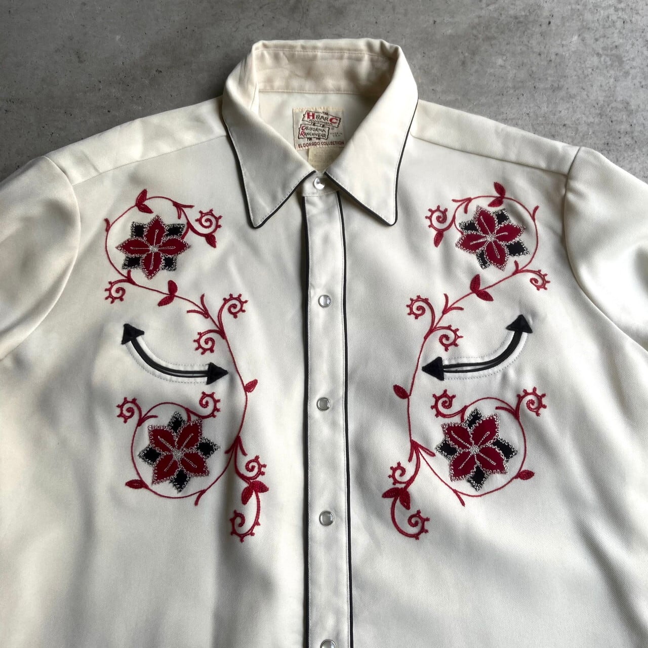 US 90s 00s ウェスタンシャツ 刺繍シャツ TOGA 型 長袖 E182