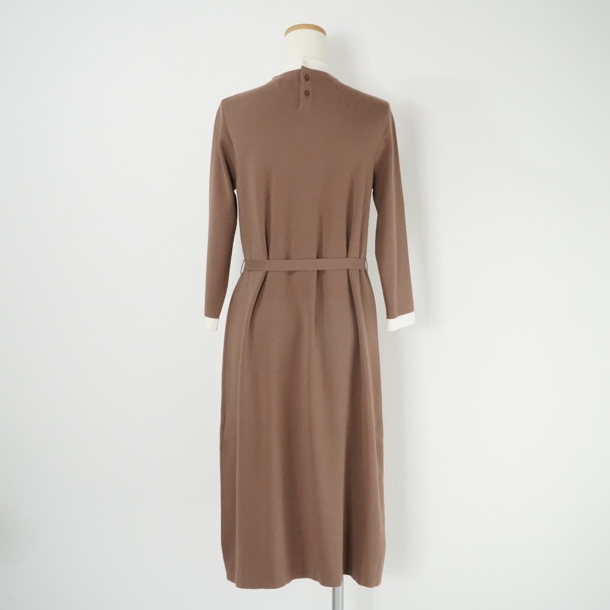 Mackintosh Philosophy マッキントッシュ フィロソフィー Cleric Collar Knit ニットワンピース 襟 7分袖 三陽商会 フクル ファッションブランドユーズドセレクトショップ