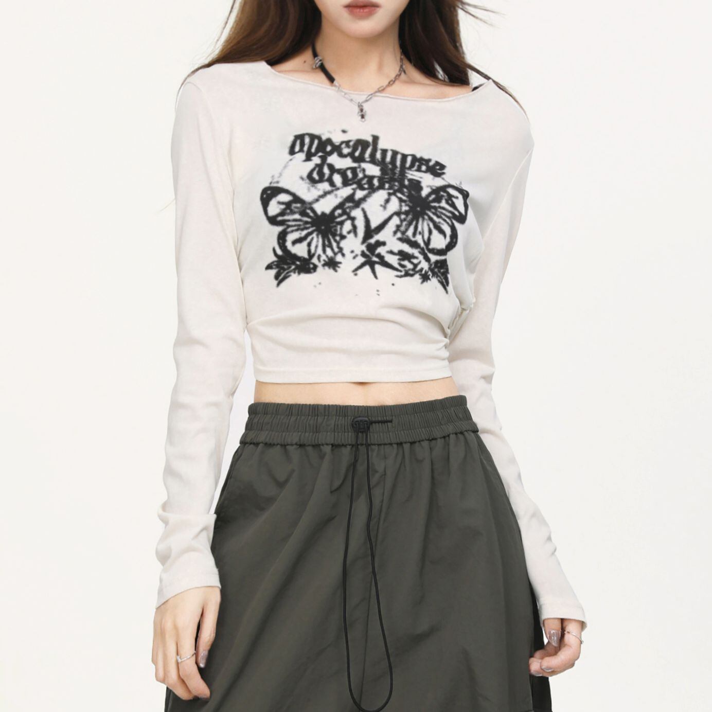 キム・ユジョン着用♡RECTO レクト　バスティア カーブド クロップトップ 66aef8b20d548374b624c991efe56d