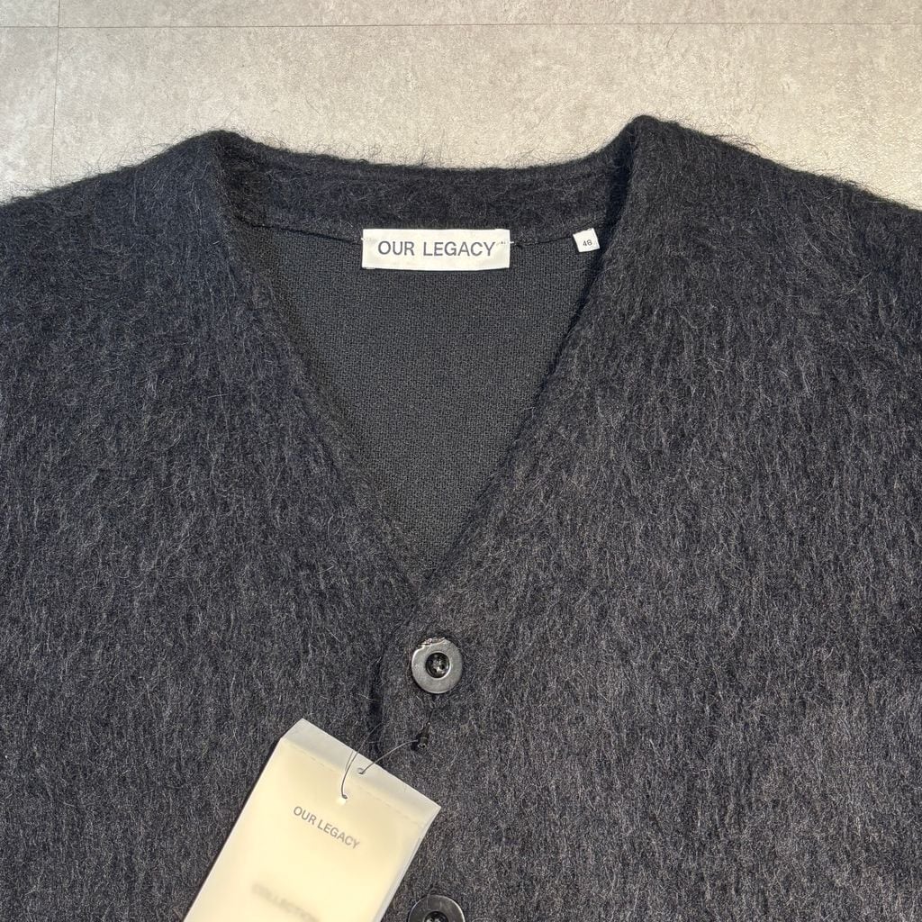 OUR LEGACY アワーレガシー CARDIGAN Black Mohair モヘアカーディガン