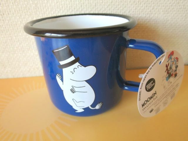 ムーミン☆ホーローマグカップ【Muurla】 ムーミンパパ ネイビー 370ml