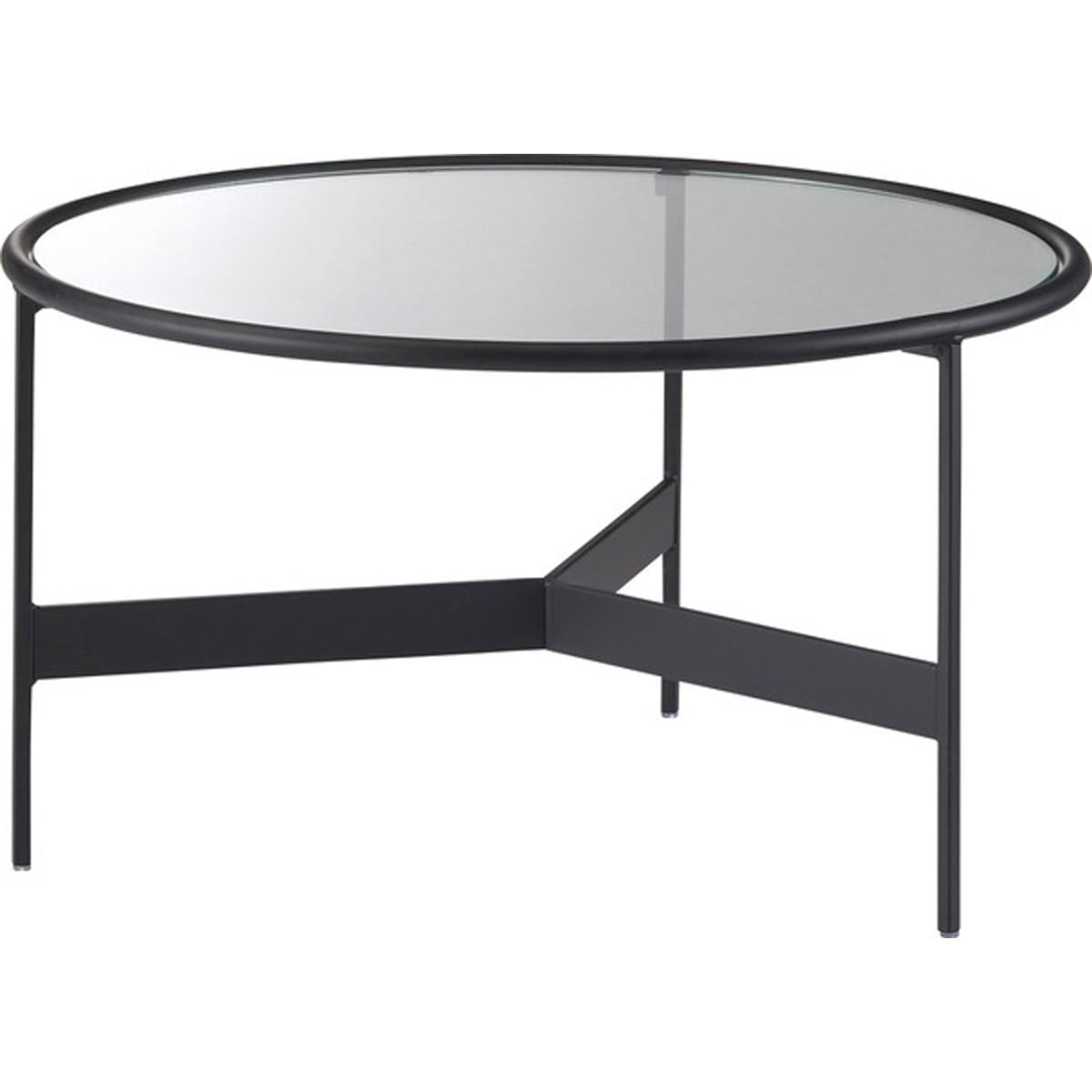 テーブル ガラステーブル ラウンドテーブル 丸 円形 ガラス ローテーブル センターテーブル 机 アイアイン 室内 おしゃれ シンプル インテリア 異素材 ブラック 黒 リビング ショップ 店舗 カフェ