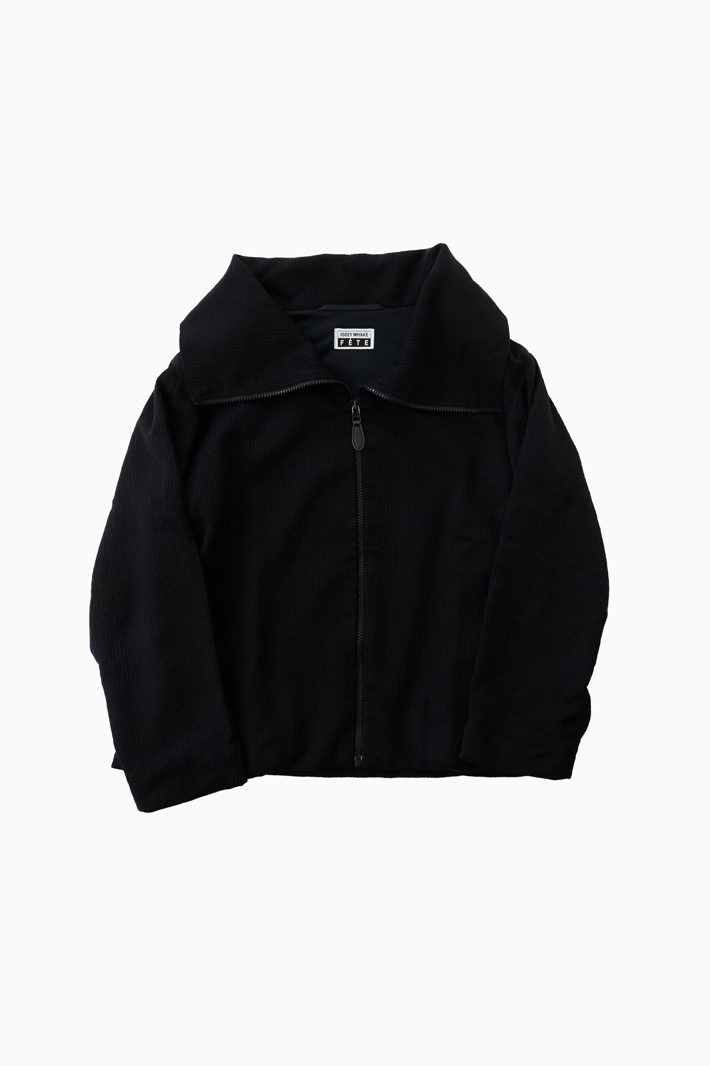 日本製 ISSEY MIYAKE FETE BLACK BIG COLLAR BLOUSON