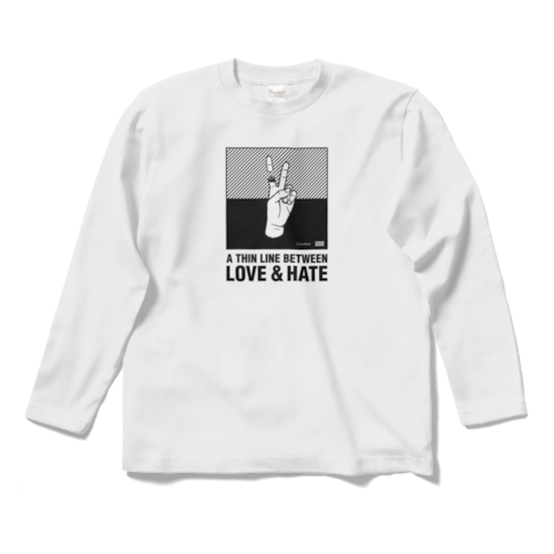 ecobad ロングスリーブTシャツ（LOVE&HATE）（色違い有）