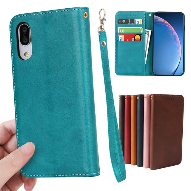 AQUOS Sense3 ケース 手帳型 適用 SH-M12 SH-02M SHV45 手帳型ケース sense3 basic 907SH SHV48 スマホケース センス3 ライト アンドロイド ワン S7 アクオス Sense3 lite ケース シャープ Android One S7 手帳 カバー 【GoKIGIoD】 財布型 スマホケース 内蔵マグネット 弱磁 ストラップ 同梱 カード収納 ストラップホール スタンド機能 耐衝撃 レトロ ターコイズ