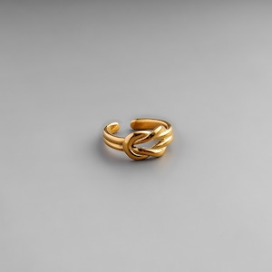 316L open knot ring  #r12