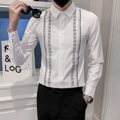 embroidered flower shirt 00091