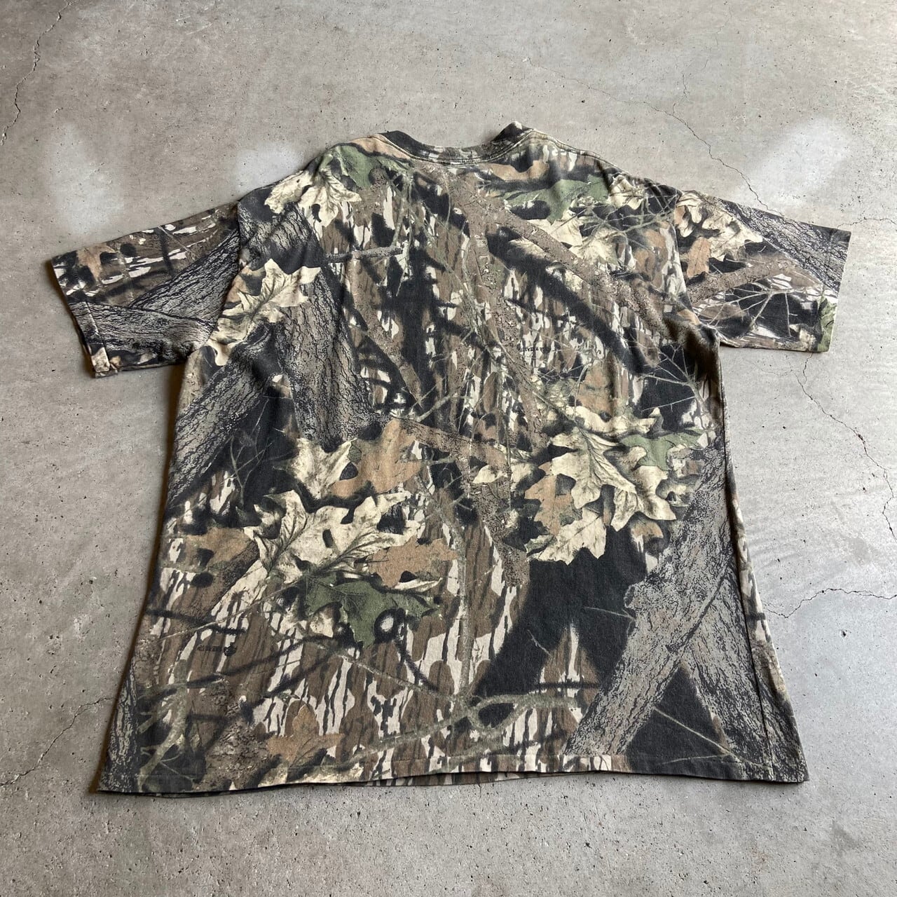 90年代〜 USA製 MOSSY OAK リアルツリーカモ 総柄 ワンポイントロゴ