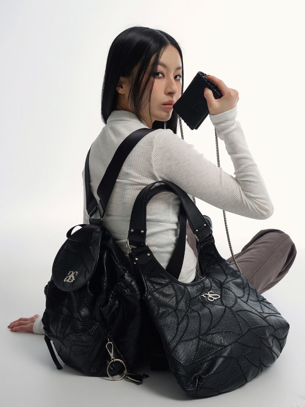 as”on] BECKY SHOULDER BAG / BLACK 正規品 韓国ブランド 韓国通販