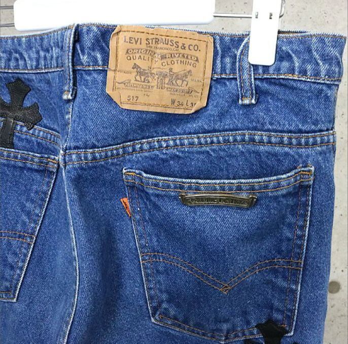 CHROME HEARTS クロムハーツ リーバイス517 クロスパッチ デニムパンツ