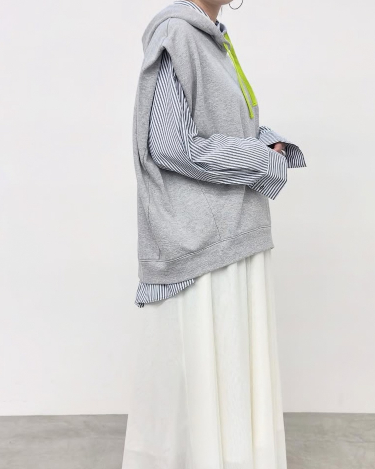 NUS ワンポイントフーディベスト 610-35010