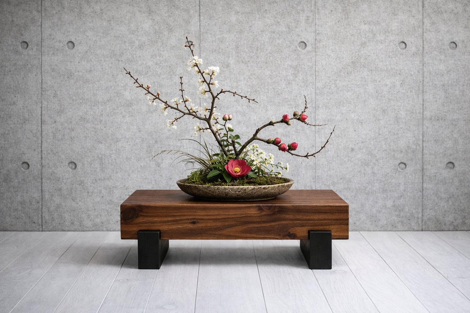どっしり木製飾り台☆約横幅50×高さ17×奥行き18cm☆花台 無垢材の木製飾り台・花台｜幅50cm｜置き台・踏み台｜オーダー対応