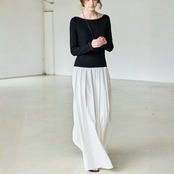 Robe Contrast Maxi Dress F0554