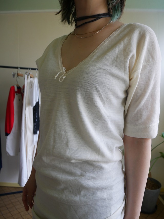 70s-80s EURO Lace Ribbon SS top