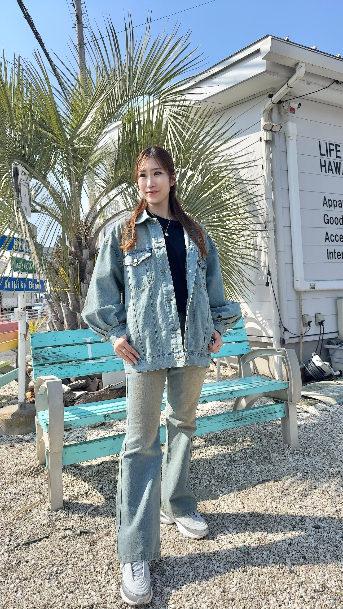 【mapuaコラボパッチ】レディースデニムジャケット ¥8,600(9,460)