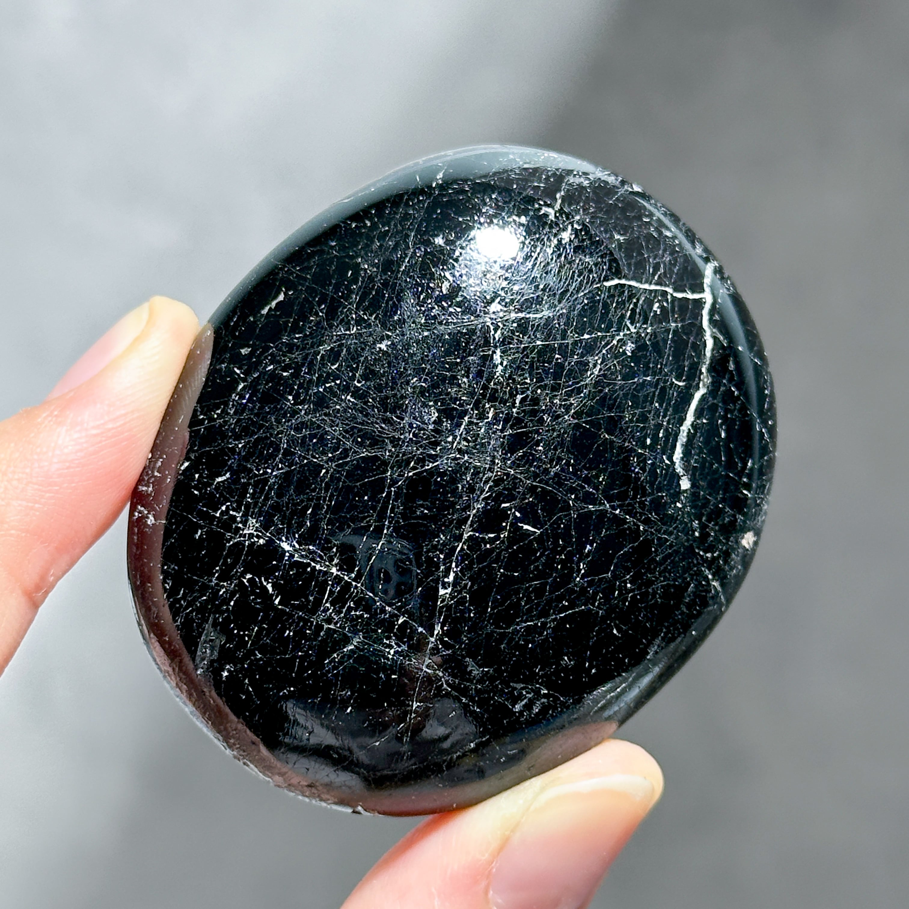 ブラックトルマリン パームストーン11◇ Black Tourmaline palm stone