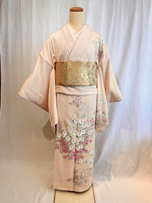 2224 高身長 菊文様 訪問着 袷単品 Houmongi (lined kimono)