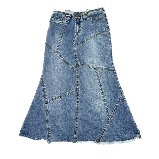 Patchwork Denim Skirt