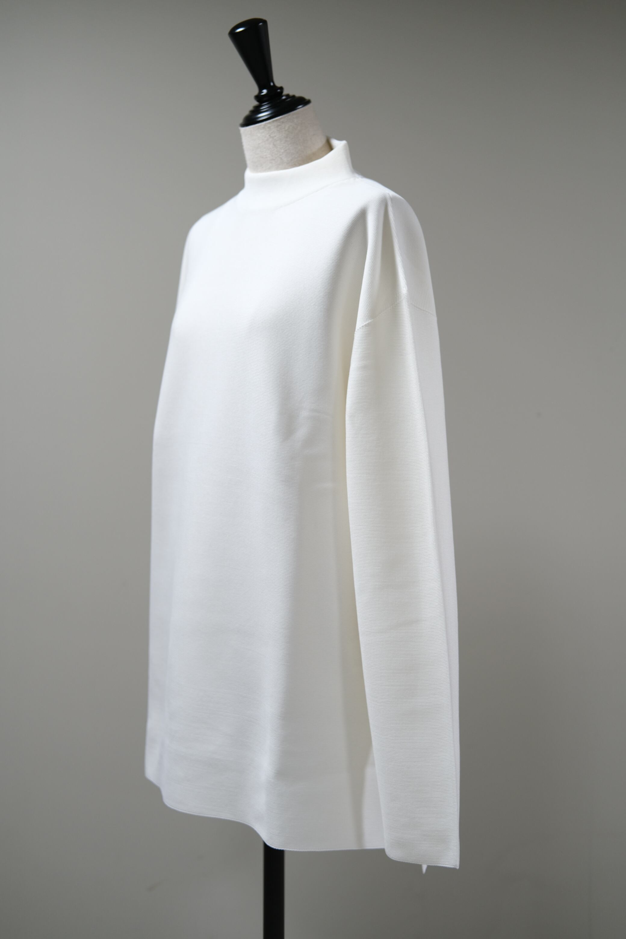 【CFCL】GARTER MOCK NECK TEE 4 - white | loop powered by BASE