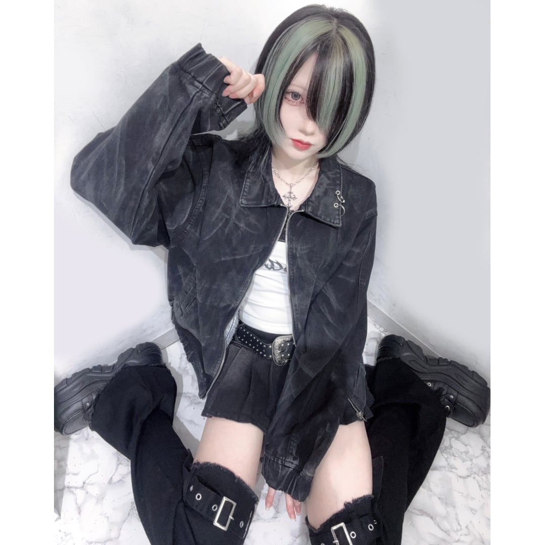 ブラックピアス WASHデニムジャケット | VOLCAN&APHRODITE 公式通販