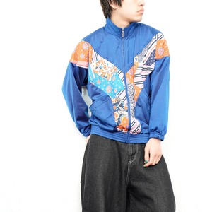 EU VINTAGE Sergio Tacchini PATTERNED DESIGN TRACK JACKET/ヨーロッパ古着柄デザイントラックジャケット