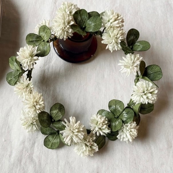 受注制作ふんわり春リース