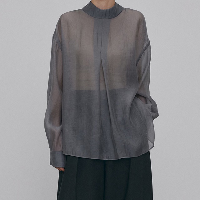 Sheer mock blouse A00228