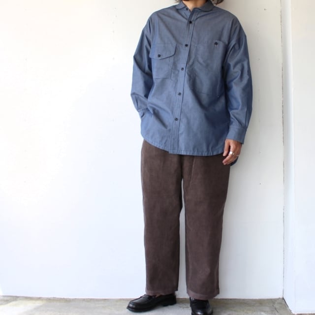 weac. 2タックワイドストレートコーデュロイパンツ DULL PANTS （Brown ...