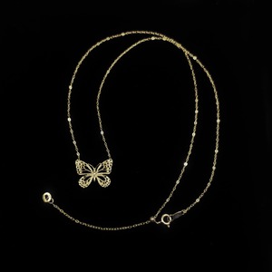 Lina｜リナ 蝶 ネックレス アサギマダラ (M)  ( SV925 シルバー 銀 K18GP )