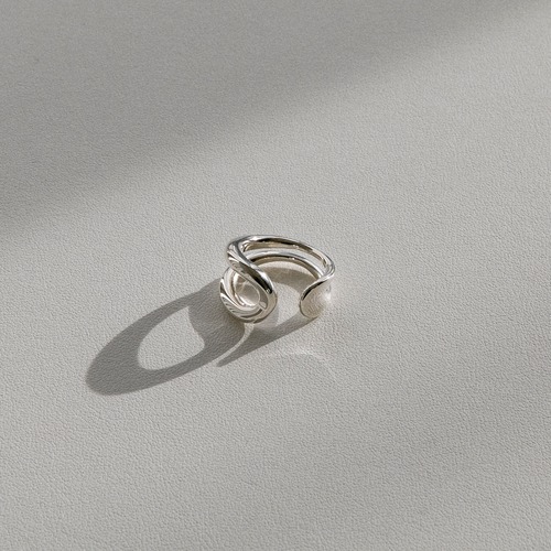 Safety pin ring   Silver